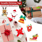 500 PCS Tags - Santa Claus Stickers, Self-Adhesive Cartoon Christmas Tags for Festival & Holiday Decor（New）
