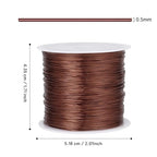 262FT Jewelry Wire 24 Gauge Tarnish-Resistant Copper Beading Wires Roll Bulk for DIY Crafts Jewelry Making, Red Brown