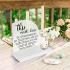 Wedding Remembrance-Sympathy Gifts Memorial Candle - Gifts for Loss of Loved One Sign - Wedding Memorial Sign - In Memory of Wedding Decor