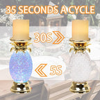 YAKii 9.5" Pineapple LED Color Changing Shine Lamp,Swirling Water Waves Lamp Kid Safe Battery/USB Cable Operated,Table Lamp Candle Holder Table Decoration Gold