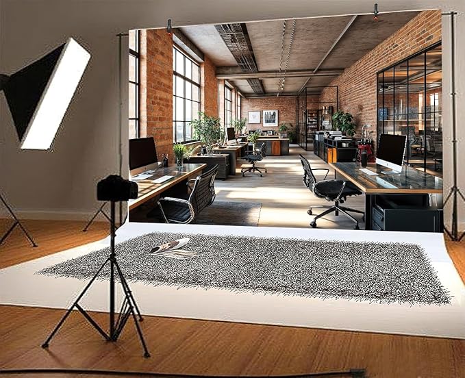 10X10ft Office Video Photo Backdrop Photography Background for Recording Conference, Zoom Home Podcast Backdrops Photo Booth Prop Decorations Wall Decor Tablecloth