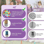 6 Pack Confetti Poppers Multicolor Confetti Cannon - 12 Inch Biodegradable Party Poppers Shooters for Birthdays, Weddings, New Year's Eve, Christmas, Parties,Graduation celebration