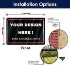 Custom Signs Outdoor Metal Sign - 12 x 8 Customized Personalized Aluminum Signs for Office, Home, Business, Decor, Custom Road Signs, Rust-Proof Sign (Colorful Text Box)