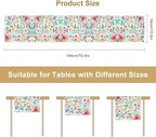 Watercolor Floral Table Runner, Colorful Botanical Spring Summer Nature Flower Aesthetic Table Runner for Kitchen Dinning Table Runner Decor Home Wedding Party Holiday, 13x36 Inch