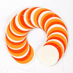 Orange White Fall Party-Decorations Garland-Streamers - 52ft Groovy Boho Hanging Paper Banner,Baby Bridal Shower Wedding Autumn Birthday Sunset Halloween Thanksgiving Day Supplies Decor Hugfond