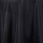Efavormart Round Tablecloth, 132 Inch Stain & Wrinkle Resistant Washable Table Cloth, Decorative Polyester Fabric Table Cover for Banquet, Wedding, Dining- Black