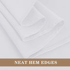 Fitable 6 Pack White Round Table Clothes - 90 Inches in Diameter - Stain Resistant and Washable Tablecloths, Polyester Fabric Table Covers for Wedding, Party, Banquet, Gathering