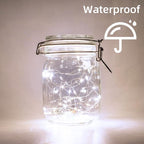 LAMPHOME 20 Pack Fairy Lights Battery Operated String Lights, 20 LED on 6.6FT Silvery Copper Wire, Firefly Fairy String Lights for Wedding Party Mason Jar Christmas Decorations Bedroom Decor(White)