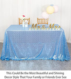 ShinyBeauty Square Tablecloth 72x72-Inch Sequin Tablecloth Overlay Baby Blue Table Cover Sequined Table Cloths for Wedding Light Blue Shimmer Tablecloth Linen Square Table Overlay for Cocktail/Cake