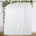 ShinyBeauty Sequin Backdrop 8FTx10FT White Sequin Fabric Backdrop Drapes Sparkle Curtain for Photoshoot Baby Shower Glitter Background for Birthday Party Photography Backdrops