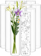 12Pack Glass Cylinder Vases for Centerpieces - 16 Inch Tall Flower Vase for Wedding Decorations, Floating Candle Holder Vase Bulk,Glass Hurricane Candle Holders for Table Shelf, Party, Home Decor