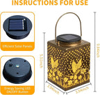 2 Pack Bronze Solar Lights Outdoor Waterproof Decorative - Gifts for Women Mom Grandma, Hummingbird Garden Decor for Yard, Patio,Backyard, Porch , Garden (Hummingbird)