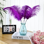 Bulk Purple Ostrich Feathers - 12pcs 12-14inch Crafting Supplies for Centerpiece Table Decorations
