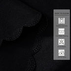 Small Square Black Tablecloth 36 x 36 Inch Polyester Fabric Washable Table Cover Decorative Wrinkle Resistant Solid Color Table Cloth for Kitchen Dinning Party Wedding Camping