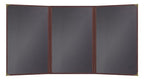 Goodsmart Pajco Style Restaurant Menu Covers – Pack of 10, Side-Load Fold-Out Menu Holders, Single Stitched Edge Clear Vinyl Menu Sleeves, Leatherette Trim Gold Corners, Burgundy, 3 View (8.5" x 14")