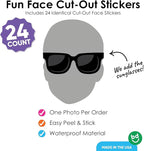 Big Dot of Happiness Custom Photo Sunglasses - Party Favors - Fun Face Cut-Out Stickers - Set of 24