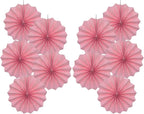 Pink Party Decorations,Pink Paper Decorations for Party,Baby Shower Decorations Party Paper Fans Bulk 8in,Schoolgirl Style Classroom Decor for Party 30 Color DIY Set （Pink）