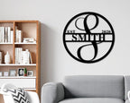 Personalized Metal Name Signs, Split Letter Monogram Wall Decor, Custom Last Name Sign, Family Name Sign for Outdoor, Personalized Wedding Gift, Garden Decor, Metal Wall Art, Housewarming Gift (MonogramDesign_7)