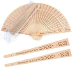 100Pcs Personalized Folding Hand Fans Custom Engraved Summer Wedding Fans,Personalized Wooden Fans Party Favor Bridal Shower Gifts for Guests