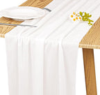 Velvet Table Runner 20 x 120 Inches 10ft Luxurious Thick Soft Velvet Christmas Thanksgiving Wedding Reception Table Runner for Party Reception Decorations(Ivory, 1 Pack)