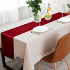 Aneco 16 Pack Satin Table Runner 12 x 108 Inch Burgundy Long Wedding Satin Silk Table Runner for Wedding Banquet Graduations Birthday Party Decoration