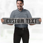 Custom Sign, Custom Street Sign, 11 Font Colors, 13 Font Styles, 4 Hole Options, 22 Sizes, 6x36 Inches, Rust Free DiBound, Fade Resistant, Made in USA by My Sign Center (Grunge Metal)