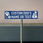 Custom Vintage Metal Sign Personalized Pet's Home Sign with Pet Name Paw Print Text Logo Rust Free Fade Resistant Home Outdoor Wall Signs
