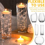 50 PCS Artificial Floating Beads for Centerpieces Vases, Rosered 8+3mm String Beads for Wedding Party Faux Pearl String for Decorating, String Pearls for Crafts Vase Filler