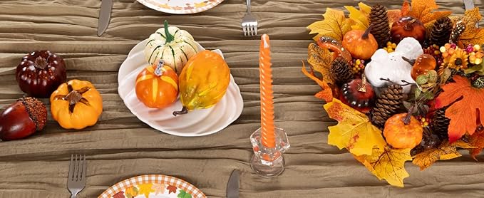 Nude Cheesecloth Table Runner 6 Pack Fall Table Runners Boho Gauze 120 Inches Coffee Cheese Cloth Fall Table Decorations for Thanksgiving Wedding Bridal Baby Shower Tea Party Decor
