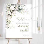 Personalized Wedding Welcome Sign, Flowers Wedding Welcome Sign, Wedding Welcome Sign, Custom Wedding Sign, Welcome To Our Wedding Sign, Flowers Wedding Board, Wedding Decorations Signs # 11