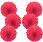 Red Birthday Decorations,DIY Red Paper Fans Hanging Decoration ,Party Supplies Party Fans 16in, Wedding Graduation Events Accessories 30 Color DIY Set （Red）