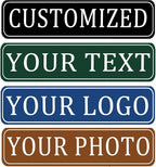 Custom Signs Outdoor Metal,Personalized Street Sign,Create Your Own Sign-Offices、Businesses、Workplaces Address Signs,Indoor and Outdoor Use