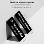 Magnetic Name Tag by My Sign Center - Black and White, Personalized, 1.5x3 Inches, Durable Engravable Impact Material, Made in The USA
