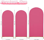 6.6FT Wedding Arch Covers Arch Backdrop Cover Arch Stand Covers Set Arch Cover Spandex Fabric Stretchy Backdrop for Wedding Birthday Party Decoration Baby Shower (Rose Red)