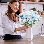 12 Packs Peonies Artificial Flowers,Silk Artificial Peonies Flowers Fake Peony Faux Floral Arrangements Bouquet for Centerpiece Table Wedding Party Home Decor Blue