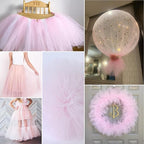 Light Pink Tulle Fabric Rolls 54 Inch by 10 Yards Fabric Tulle Bolt for Wedding Decorations Bouquet Wrapping DIY Tutu Baby Shower Table Skirt Birthday Party Craft Supplies