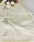 Beige Cheesecloth Table Runner 120 Inch, Summer Boho Gauze 10 FT, Rustic Cheese Cloth Table Runner for Wedding, Baby Bridal Shower, Party, Farmhouse Centerpiece Home Decorations