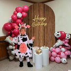 Wood Arch Cover 6ft Arch-Backdrop-Cover Jungle Theme Arched Stand Covers Wooden Arches Backdrop Double Sided Wood & White Cover for Back Drop Stand for Baby Shower Wild First Birthday Décor