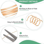 0.7 mm/21 Gauge Copper Wire for Jewelry Making, 10.2FT Copper Beading Craft Wire for Jewelry/Weaving/DIY Crafting/Planting, Color-Retaining [3.1M, Copper Tone]