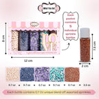Confect Sea Paradise Sprinkles | Mix White & Sea Blue Pearl Dragees | Navy Blue Jimmies | Bronze Sparkling Sugar | Edible Under the sea Sprinkles | Vegan, Gluten-Free, Nut-Free, Soy-Free, Dairy-Free, Palm Oil-Free - 5 Oz