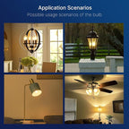 FLSNT 60W Equivalent LED Chandelier Light Bulbs, Dimmable LED B11 E12 Candelabra Base Bulbs, 3000K Warm White, 500LM, 6 Pack