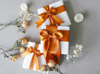 Copper Satin Ribbon 2.5 Inch Double-Faced Polyester Ribbons 25 Yards for Bows Crafts Gift Wrapping Christmas Flower Bouquet Fall Wedding