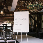 Welcome Wedding Sign Personalized, Luxury Wedding Sign Decorations Signage 12" X 18" (Small), 27" (Medium), 36" (Large), Plastic, Modern, Pole Mount, Weather
