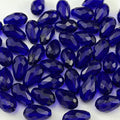 200pcs 3x5mm Teardrop Crystal Glass Beads for Jewelry Making, Faceted Vertical Hole Teardrop Glass Spacer Beads for Wind Chimes Bracelet Earring Necklace DIY Craft(Dark Blue)