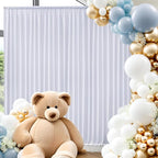 30ft x 10ft Thick White Backdrop Curtains for Parties, 6 Panels 5ft x 10ft Non See Through White Polyester Wedding Drapes Photo Backdrop for Birthday Party Graudation Photography Home Decor