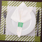 Green Napkin Rings Bulk Set of 150pcs,Wedding Rhinestone Crystal Diamond Napkin Rings Adornment for Wedding Reception, Dinner, Place Settings, Holiday Parties or DIY Decoration (150,Green)