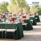 10 Pack Hunter Green Tablecloths for 6ft Rectangle Tables 60 x 102 Inch - Polyester Table Cover Stain and Wrinkle Resistant Washable Fabric Table Clothes for Wedding Party Banquet Reception Restaurant