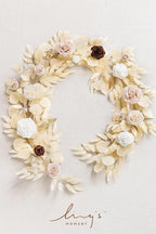 Ling's moment 5FT Artificial Flower Garland Fake Rose Eucalyptus Garland Arch Flowers Vine for Wedding Party Backdrop Home Table Centerpieces Decorations