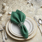 Napkin Rings - Unique Silver Coral Design, Elegant Stainless Steel (Set of 2)
