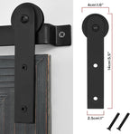 COGOOD Farmhouse Barn Door Mirror - 17 x 26 Rustic Wood Framed Wall Mirror for Bathroom, Living Room, Entryway Wall Decor (Black)